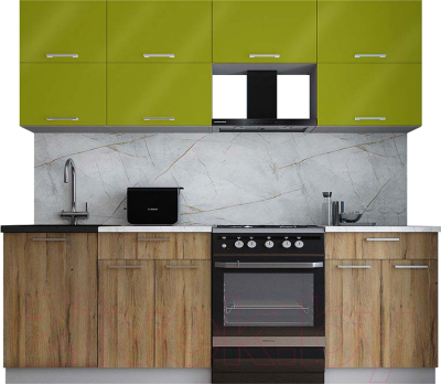 Кухонный гарнитур Интерлиния Мила Gloss 60-23 - фото