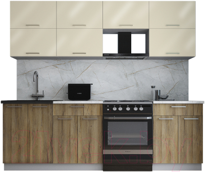 Кухонный гарнитур Интерлиния Мила Gloss 60-24 - фото