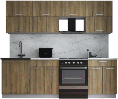 Кухонный гарнитур Интерлиния Мила Gloss 60-24 - фото