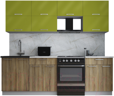 Кухонный гарнитур Интерлиния Мила Gloss 60-24 - фото