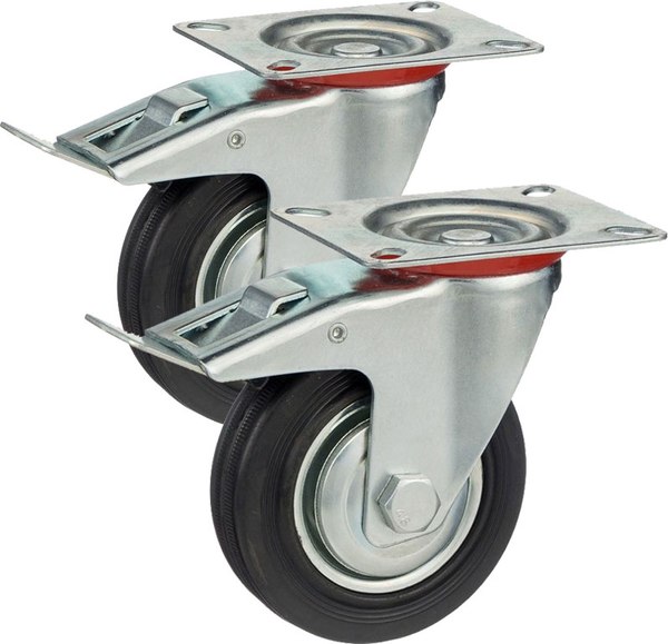 Комплект опор колесных для тележки складской Стелла-техник 4003-75K2 - фото