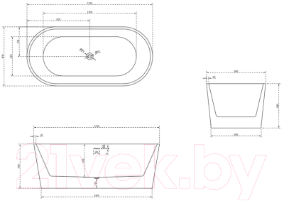 Ванна акриловая Abber AB9209MW