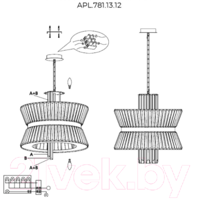 Люстра Aployt APL.781.13.12