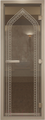 Стеклянная дверь для бани/сауны Doorwood Хамам Арка 80x200 / DW00188 - фото