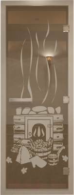 Стеклянная дверь для бани/сауны Doorwood Хамам Банька 70x190 / DW00751 - фото