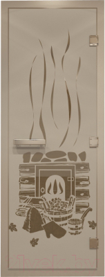 Стеклянная дверь для бани/сауны Doorwood Хамам Банька 70x190 / DW00757 - фото