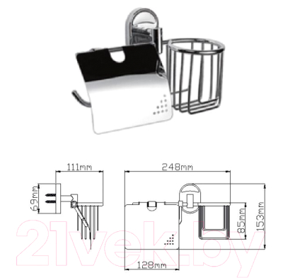 Держатель для туалетной бумаги Wisent WP2803-1