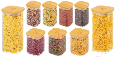 Набор емкостей для хранения Elan Gallery Crystal Glass / 360166 