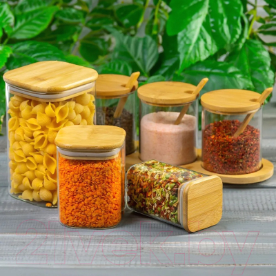 Набор емкостей для хранения Elan Gallery Crystal Glass / 360166 