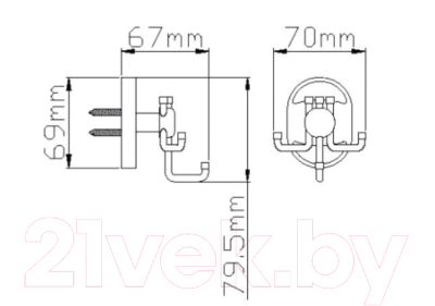 Крючок для ванной Wisent WP2805-3