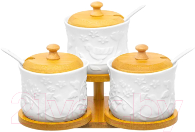 Набор емкостей для хранения Elan Gallery Птички на ветке / 540866  - фото