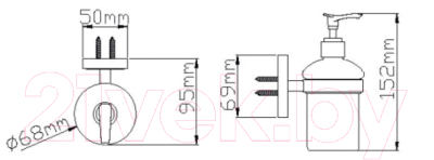 Дозатор для жидкого мыла Wisent WP2827