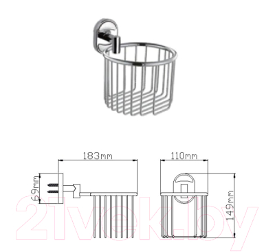 Держатель для освежителя воздуха Wisent WP2802-3