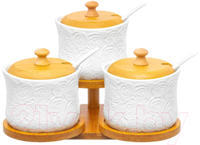 Набор емкостей для хранения Elan Gallery Розы / 540868  - фото