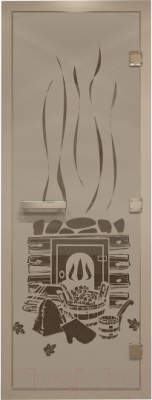 Стеклянная дверь для бани/сауны Doorwood Хамам Банька 80x200 / DW00772 - фото