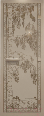 Стеклянная дверь для бани/сауны Doorwood Хамам Березка 70x190 / DW00546 - фото