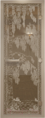 Стеклянная дверь для бани/сауны Doorwood Хамам Березка 80x200 / DW00531 - фото