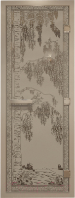 Стеклянная дверь для бани/сауны Doorwood Хамам Березка 70x190 / DW00540 - фото