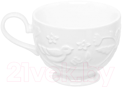 Чашка с блюдцем Elan Gallery Птички на ветке / 540876 