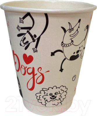 Набор бумажных стаканов Gecko Однослойный 205мл - фото