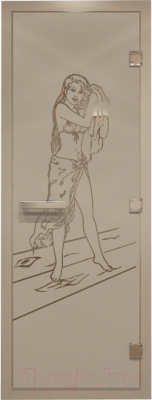 Стеклянная дверь для бани/сауны Doorwood Хамам Дженифер 80x200 / DW00492 - фото