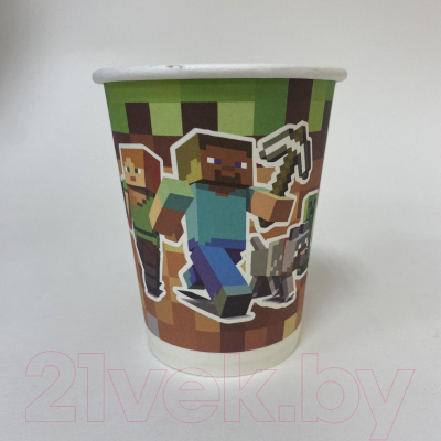 Набор бумажных стаканов Gecko Однослойный 250мл