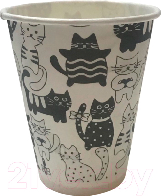 Набор бумажных стаканов Gecko Однослойный 250мл - фото