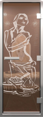 Стеклянная дверь для бани/сауны Doorwood Хамам Искушение 80x200 / DW00137 - фото