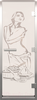 Стеклянная дверь для бани/сауны Doorwood Хамам Искушение 80x200 / DW00149 - фото