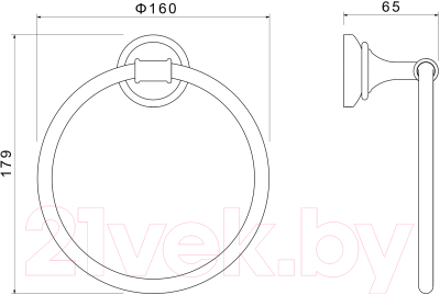 Кольцо для полотенца Aquatek Классик / AQ4512CR