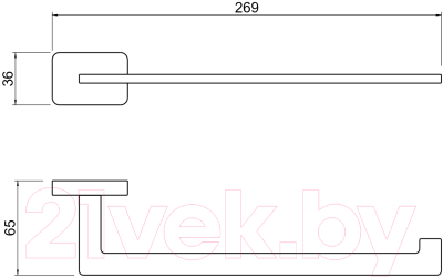 Держатель для полотенца Aquatek Либра / AQ4319CR