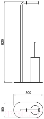Стойка для туалетной бумаги с ершиком Aquatek Оберон AQ4231CR