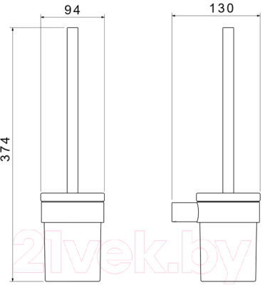 Ершик для унитаза Aquatek Лира AQ4410CR