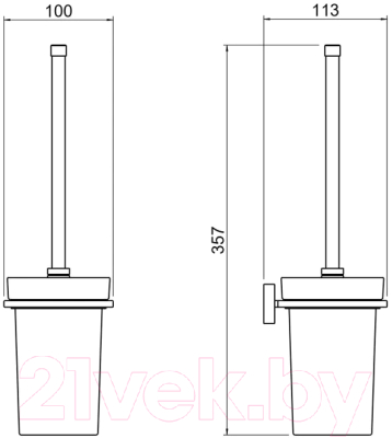 Ершик для унитаза Aquatek Либра AQ4310CR