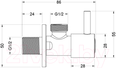 Подключение для душевого шланга Aquatek AQ2451CR