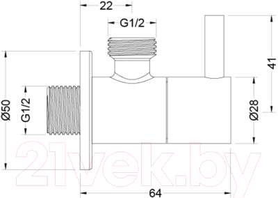 Подключение для душевого шланга Aquatek AQ2452MB