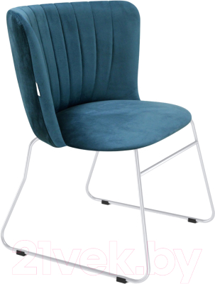 Стул Sheffilton SHT-ST36-1/S167 (тихий океан/хром лак микровелюр/металл) - фото