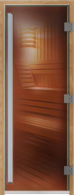 Стеклянная дверь для бани/сауны Doorwood Престиж Pro 70x190 / DW03213 - фото