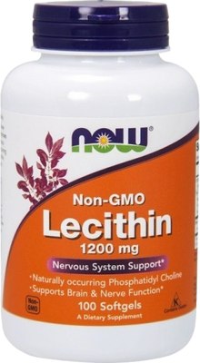 Пищевая добавка NOW Foods Lecithin 1200mg - фото