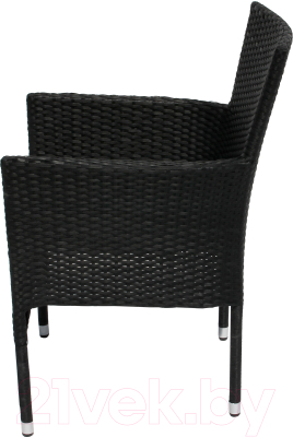 Комплект садовой мебели Garden Story Аскер / GS015/GS017 (черный/ротанг серый)