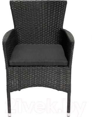 Комплект садовой мебели Garden Story Аскер мини / GS015/GS016 (черный/ротанг серый)