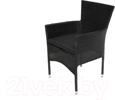 Комплект садовой мебели Garden Story Аскер мини / GS015/GS016 (черный/ротанг серый)