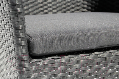 Комплект садовой мебели Garden Story Аскер мини / GS015/GS016 (черный/ротанг серый)