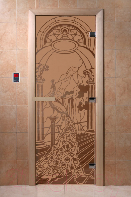 Стеклянная дверь для бани/сауны Doorwood Жар-птица 70x190 / DW01337