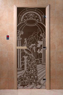 Стеклянная дверь для бани/сауны Doorwood Жар-птица 70x190 / DW02924