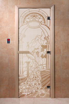Стеклянная дверь для бани/сауны Doorwood Жар-птица 80x200 / DW01985