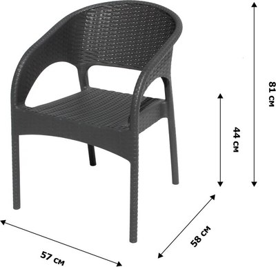 Кресло садовое Ellastik Plast Ola Dom K-GS03
