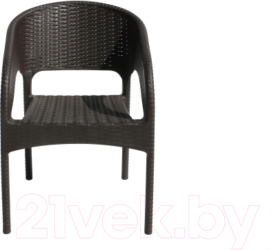 Комплект садовой мебели Ellastik Plast Ola Dom S-GS01+K-GS01 (коричневый)