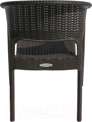 Комплект садовой мебели Ellastik Plast Ola Dom S-GS01+K-GS01 (коричневый)