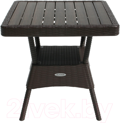 Комплект садовой мебели Ellastik Plast Ola Dom S-GS01+K-GS01 (коричневый)